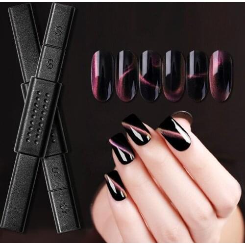 1PCs Multi-funcation 12 in 1 Magnetic Nail Art Stick 3D Cat Eyes Effect Strong Magnet Stick Board Painting Gel Nail Polish Tool