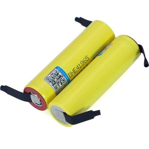 2PCS/lot 100% New Original HE4 18650 Rechargeable li-lon battery 3.6V 2500mAh Battery 20A 35A discharge + DIY Nickel sheet