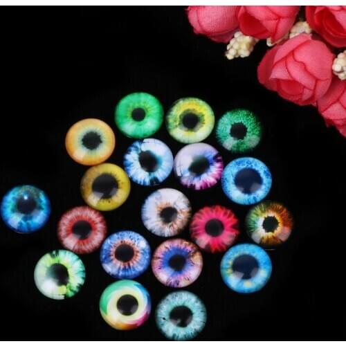 20Pcs Glass Dolls Eye DIY Handcraft Animal Eyes Jewelry Accessories 10/16/20mm BX0D