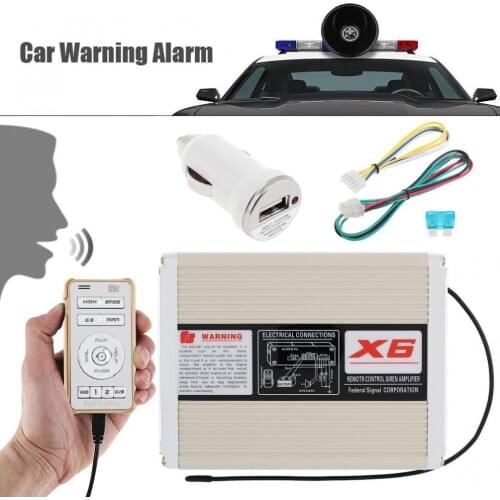 200W 18 Tones Universal Car Warning Alarm Siren Horn Speaker MP3 System Remote Host Box