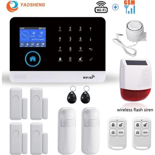 2020 Wireless GSM WIFI Home Burglar Security Alarm System With LCD Touch Keyboard Smart Home Kit English,Russian,Spanish Voice
