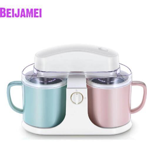 Beijamei Electric Automatic Frozen Fruit Ice Cream Machine Kitchen Tools 1L Household Children Ice Cream Making