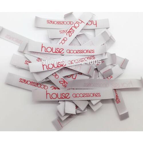 Free shipping custom printed satin labels/garment clothing tags/woven labels/brand name printing/logo 1000 pcs a lot
