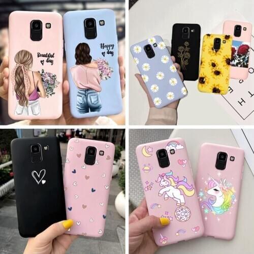 For Samsung J6 2018 Case J600 J600F Soft Silicon Flower Unicorn Cover For Samsung Galaxy J6Plus 2018 J6+ J6 Plus J610 J610F Case