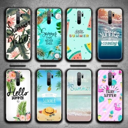 Hello Summer Beach Sea fruit Phone Case for Redmi Note 9 8 8T 8A 7 6 6A Go Pro Max Redmi 9 K20 K30 Pro