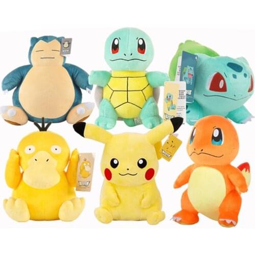 Pokemon figures plush toys 20CM Kawaii Pikachu Jenny Turtle Cartoon Animal Anime Stuffed Plush Toys Doll Kids Birthday Gift