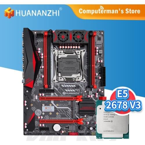 HUANANZHI X99 AD3 X99 Motherboard combo kit set Intel XEON E5 2678 V3 support 4 * DDR3 RECC NON-ECC memory M.2 USB3.0