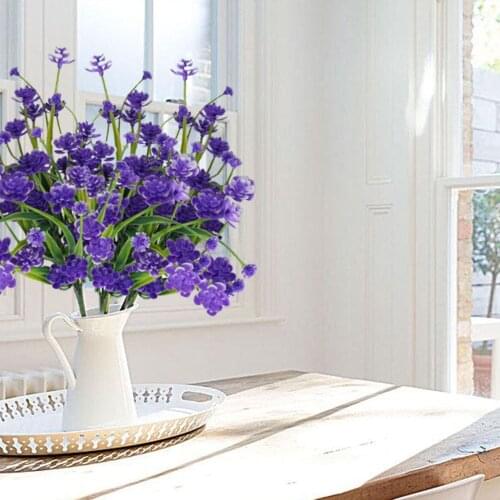 4pc Artificial Breath Flower Gypsophila Fake Silicone plant for Wedding Home Hotel Party Decoration White yellow, purple