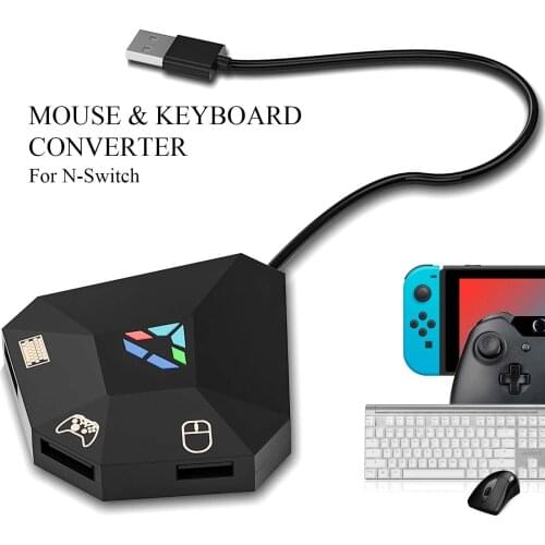 Keyboard and Mouse Adapter for Nintendo Switch,NS Wired Usb Connection Keyboard Mouse for Switch,PS4, Xbox One, PS3, Xbox 360