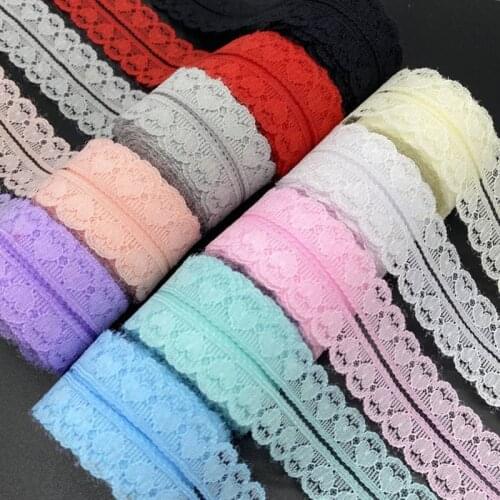 30mm Heart lace ribbon 9m DIY handmade material bows clothing shoes hats material Bud silk no stretch