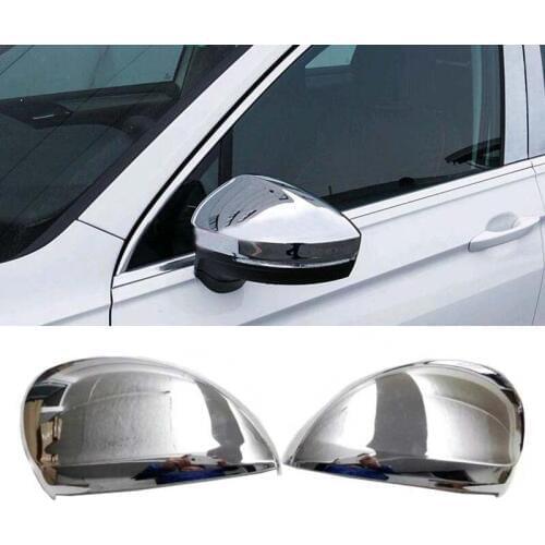 New ABS Rearview Mirror Cove Trim 2pcs for Volkswagen VW Tiguan 2016 2017