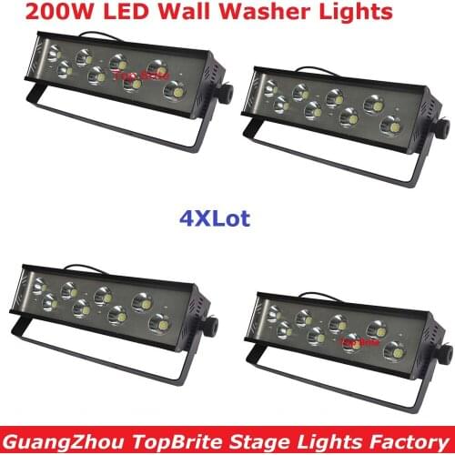 New Arrival 4Pcs/Lot 8*25W White LED Wall Washer Light 200W High Power Led Stage Strobe Effect Light 110-220V Fast Shipping