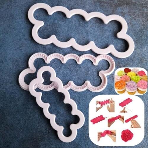 The New DIY Fondant Cake Mold 3pcs One-Piece Fondant Printing Stamping Die Mold Cookie Mold A1147