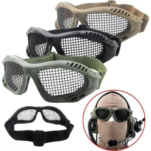 High Quality Hunting Tactical Paintball Goggles Eyewear Steel Wire Mesh Airsoft Net Glasses Shock Resistance Eye Game Protector