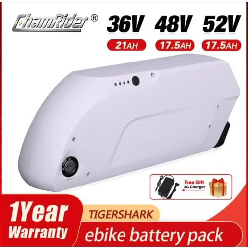 Original 48V 36V ebike Battery Tigershark Downtube 20AH 30A 40A BMS 350W 500W 750W 1000W 1500W 18650 Cell BBS02 BBSHD