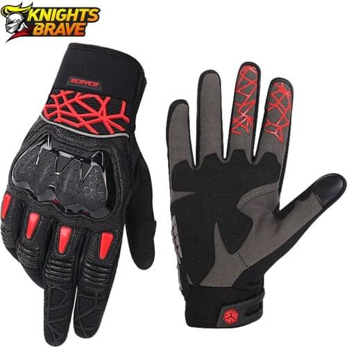 Touch Screen Guantes Moto Breathable Leather Motorcycle Gloves Anti-Fall Motocross Gloves Men Summer Riding Gloves Equipment