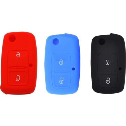 2 Button Silicone Car Remote Key Fob Shell Cover Case For VW Skoda Octavia Fabia Superb 1998-2008 Skin Holder Protector