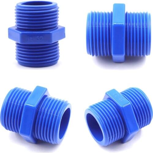2pcs PVC Male Thread Connectors aquarium fish tank Drainage Intake water tube Joint Garden watering irrigation pvc pipe fittings