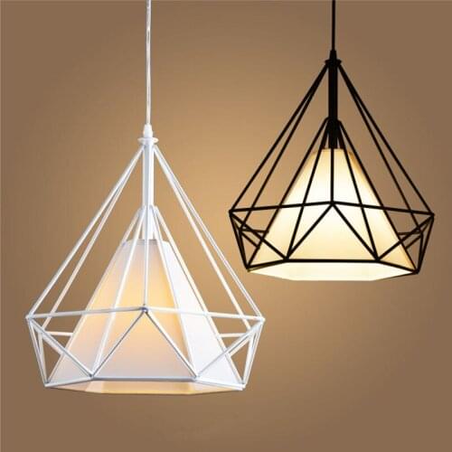 Modern Birdcage Metal Cage Minimalist Pyramid Pendant Light Hanging Ceiling Lamp AC110V/220V E27 xu