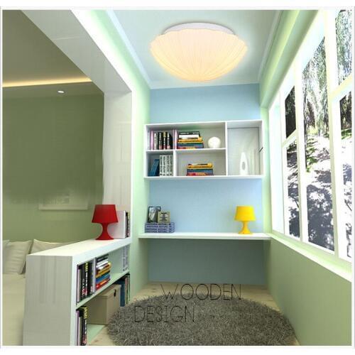 Mediterranean LED bedroom glass shell ceiling lamps personality balcony lamp entrance corridors of children room lamps