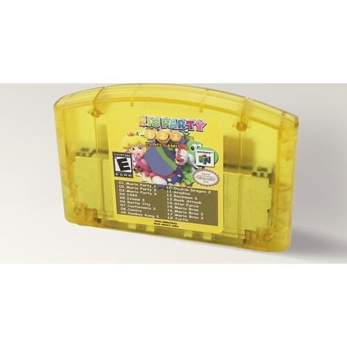 Super 18 in 1 Mari Party 1 2 3 or Super Mari 64 Hack Sapphire Missing Stra Doki For 64 Bit Game Cartridge USA Version NTSC