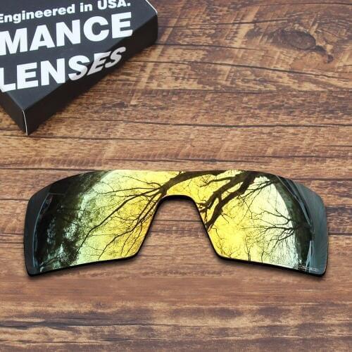 ToughAsNails Resist Seawater Corrosion Polarized Replacement Lenses for Oakley Oil Rig Sunglasses Gold Mirrored (Lens Only)