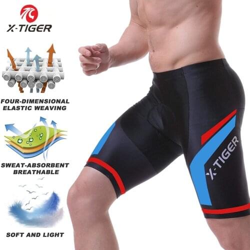 X-Tiger Coolmax 5D Padded Cycling Shorts Man Women Shockproof MTB Bicycle Shorts Summer Road Bike Shorts Cycling Tights