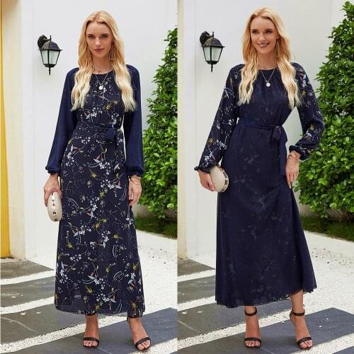 Eid Ramadan Black Print Abaya Dubai Turkey Hijab Muslim Dress Islam Clothing Dress For Women Robe De Soiree Longue Femme Kaftan