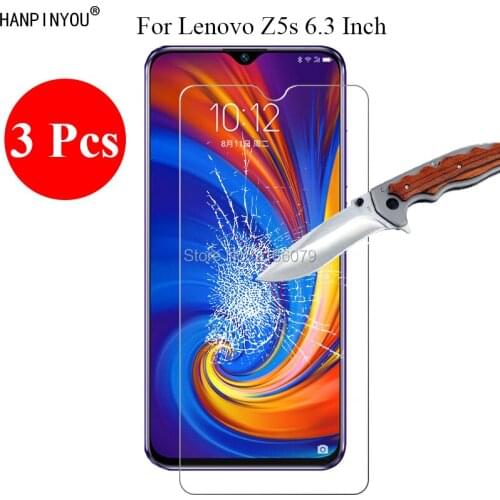 3 Pcs/Lot New 9H 2.5D Tempered Glass Screen Protector For Lenovo Z5s / Z6 Lite / Z6 Youth 6.3" Protective Film + Clean Tools