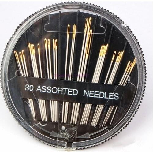 500set 30pcs/set Assorted Hand Sewing Needles Embroidery Mending Craft Quilt Sew Case Leather Denim Silk Canvas Cotton Needles