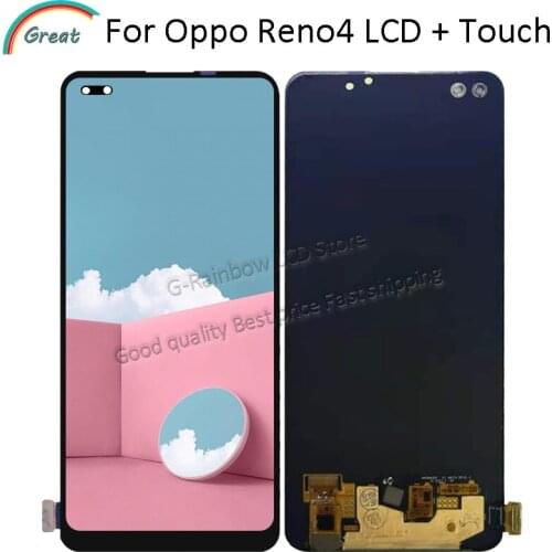 6.4'' For Oppo Reno4 LCD CPH2113 Display Screen Touch Panel Digitizer Assembly For Oppo Reno4 LCD