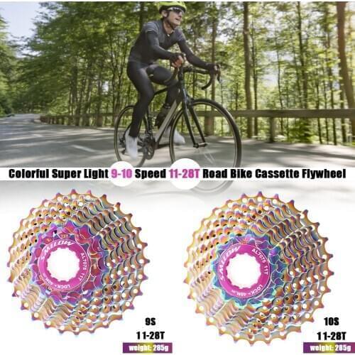 9/10 Speed Colorful Ultralight Freewheel 11-28T Road Bike Cassette Flywheel Bicycles Freewheel Upgrade Replacement Repair