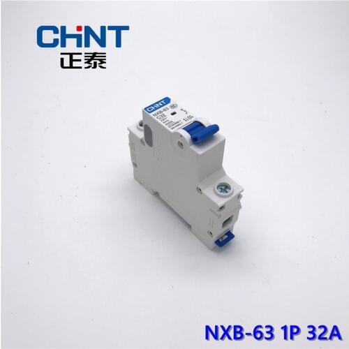 CHNT Miniature Circuit Breaker DZ47 NXB-63 Type C 1P 6A 10A 16A 20A 25A 32A 40A 63A Household Air Switch CHINT MCB