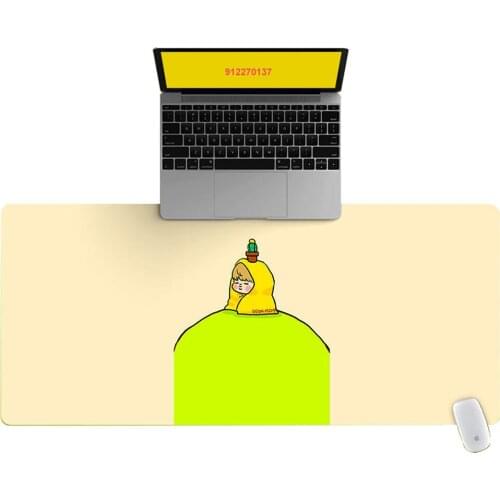 90x40cm Large HD Cute Cartoon Cactus Boy Pattern Office Computer Desk Mat Laptop Cushion Desk Non-slip Mat Gamer Mouse Pad Mat