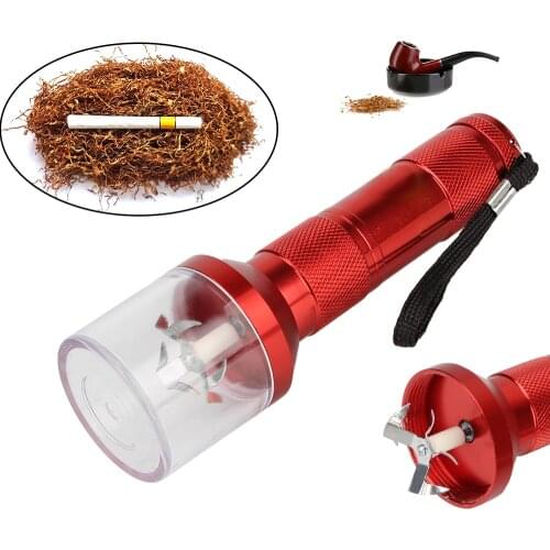 Electrical Herb Chopper Crusher Crank Leaf Spice Muller Machine Mills Torch Shape Metal Tobacco Grinder