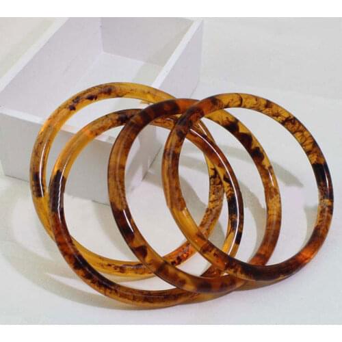 1pc Round Resin Bamboo Bag Handle for Handbag Handcrafted Replacement for DIY Bags Accessories