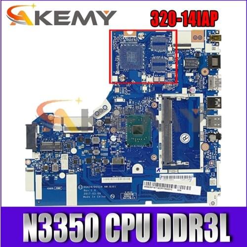 Akemy For Lenovo 320-14IAP Laptop Motherboard DG424/DG524 NM-B301 N3350 CPU DDR3L Tested 100% Working FRU 5B20P19713