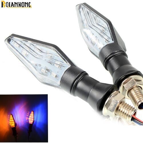 Motorcycle Turn Signal Light Flashing 12 LED lights Amber Lamp Lights FOR Honda MSX125 CB500 CB600 CB750 CB900 CB1000 CB1300