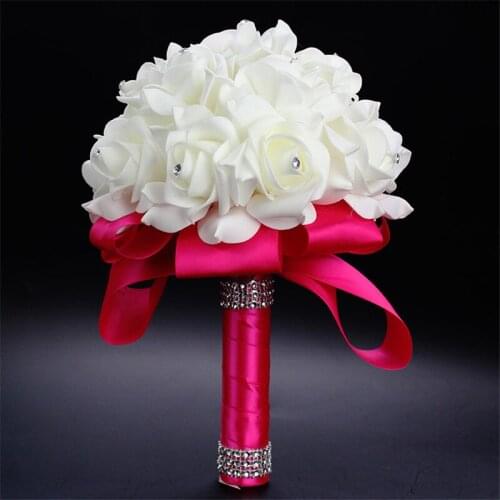 Bride holding flower multi-flower Fashion Wedding Flowers Bridal Bouquets Artificial Crystal Wedding Bouquets Bouquet De Marriag