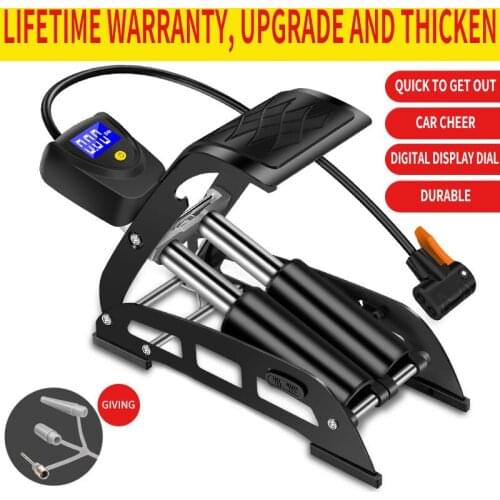 Foot pump high-pressure mini portable bicycle electric car motorcycle car home foot pedal inflator pump