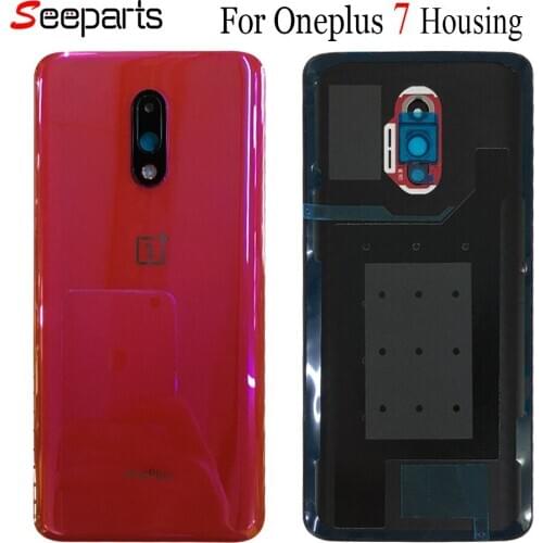 Original Glass Back Case For OnePlus 7 Battery Cover Back Rear Door Housing Replacement Parts For oneplus 7 Back housing