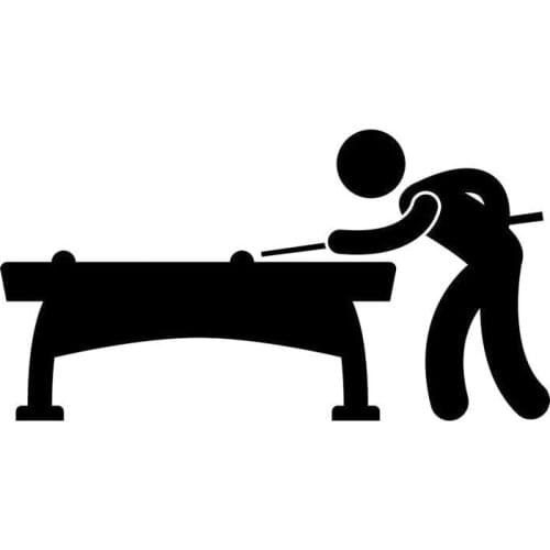 15cm*8cm Personalized Billiards Sports Fashion Car Stickers Pvc Funny Auto Motorcycle Decoration Accessories Decal Black/white