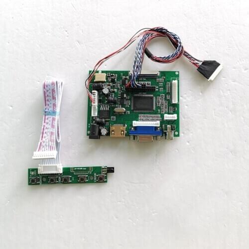 Fit B101XTN01/CLAA101WA01 1366*768 40Pin 10.1" laptops screen VGA 2AV WLED LVDS LCD display controller board DIY kit