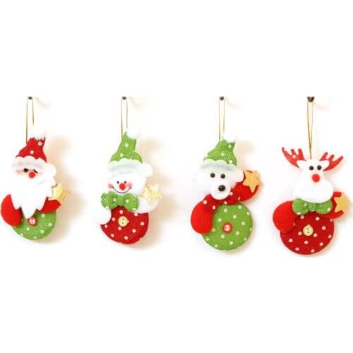 Christmas Tree Pendant Home Decor DIY House Christmas Day Dress Up Charms Christmas Doll Pendant New Year Decor Kids Gift