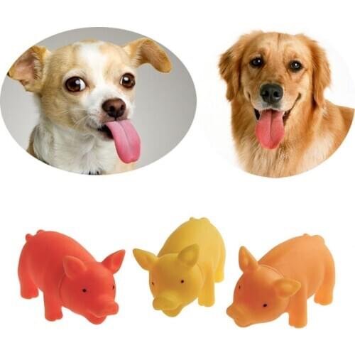 2016 Pet Puppy Supplies Chew Squeaker Squeaky Rubber For Dog Toy Play Sound Pig