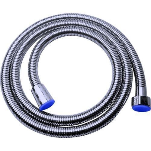Stainless Steel 1.5m Shower Hose Soft Shower Pipe Flexible Bathroom Water Pipe Silver Color Common Plumbing Hoses