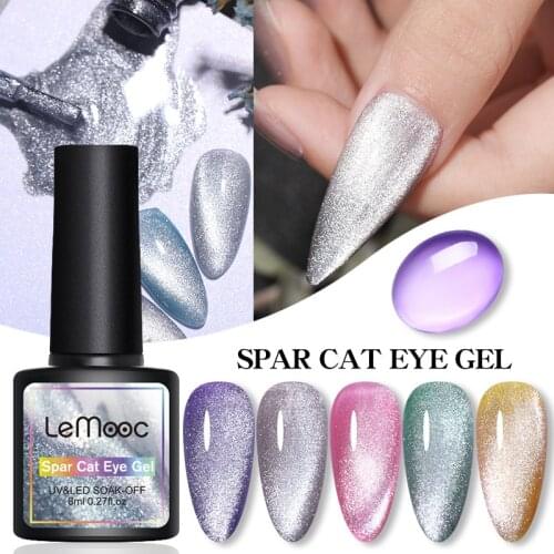 Reflective Transparent Gel Polish Varnishes Hybrid Nails For Manicure 8ml Ice Spar Cat Eyes Soak off Enamel UV Gel Nail Polish