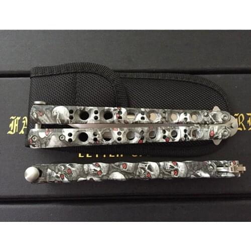 Theone White Butterfly in knife Trainer knife BM43 Camouflage Demon Channel 440C Tyrannosaurus Blade steel handle survival knife