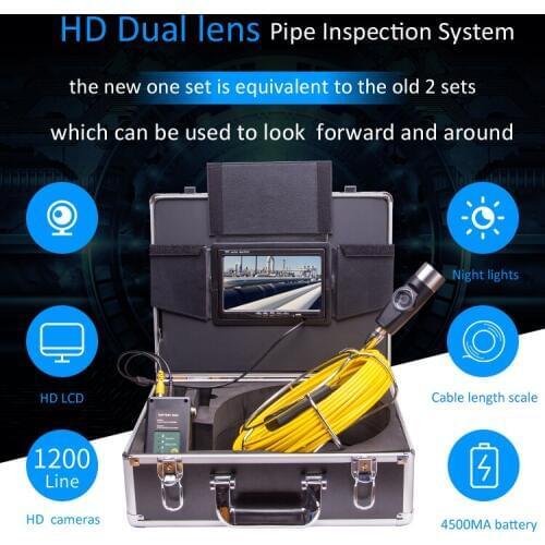 WP90E 20M Snake Video Endoscope Camera Pipe Drain with WIFI Sewer Well Wall Underwater Inspection Camera System Monitor