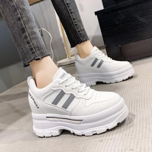 Womens Platform Shoes Increase Height 2020 Fashion Ladies Boots Casual Sneakers Non-slip Big Chunky Heesl Punk Shoes New za*a